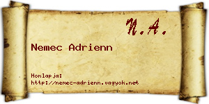 Nemec Adrienn névjegykártya
